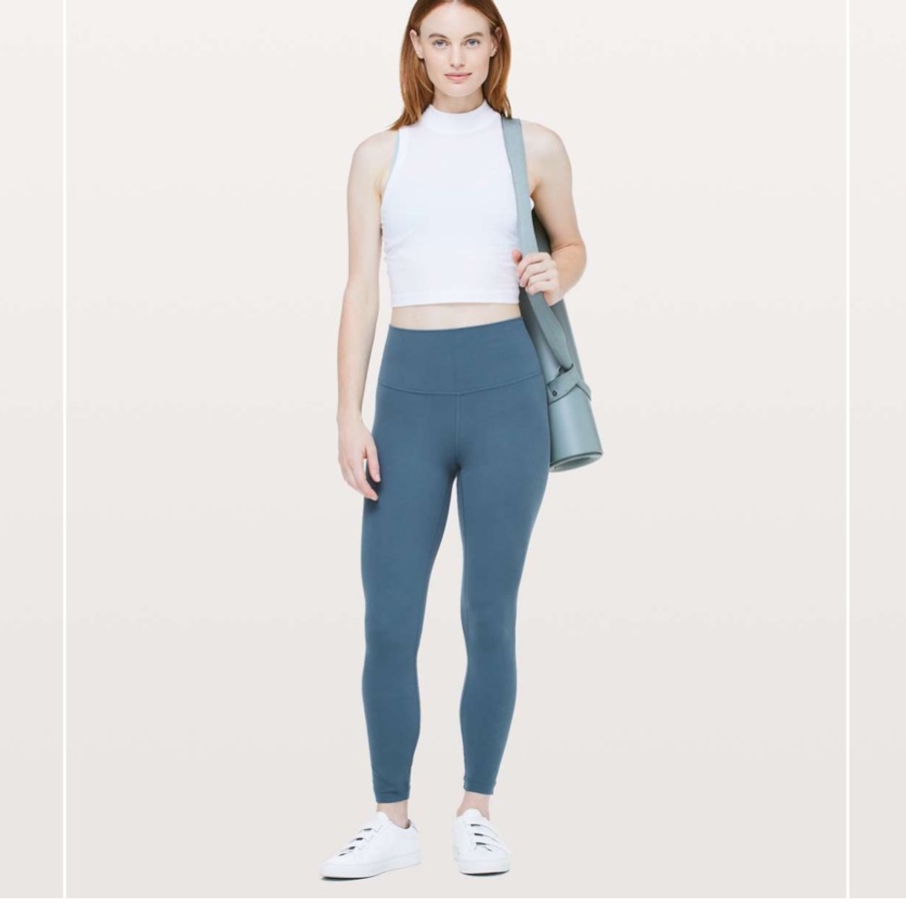 EUC Lululemon Align II 25” Blue HR Size 4 Leggings - Picture 2 of 11